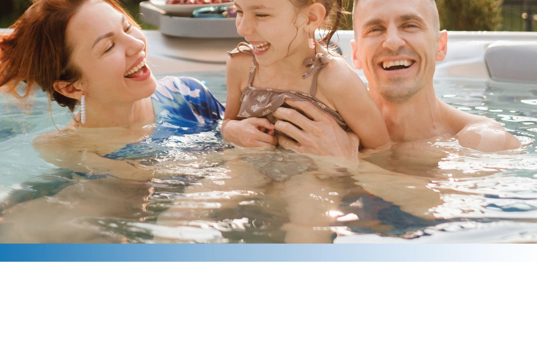 Family enjoying a Tranquility Spas hot tub